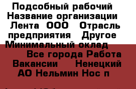 Подсобный рабочий › Название организации ­ Лента, ООО › Отрасль предприятия ­ Другое › Минимальный оклад ­ 22 500 - Все города Работа » Вакансии   . Ненецкий АО,Нельмин Нос п.